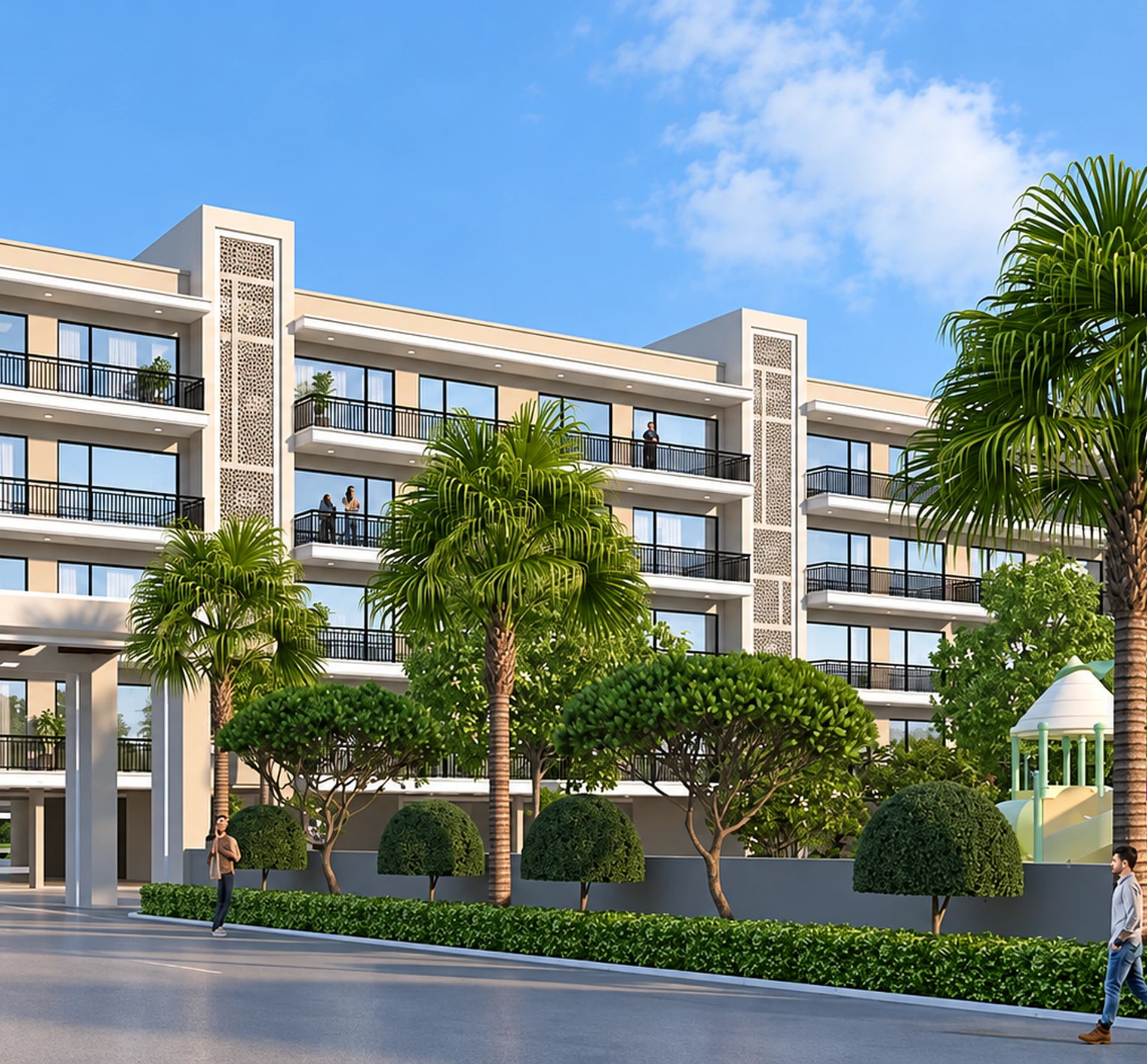 Gated entrance and low-rise floors at Noble Willasa, Wave Estate