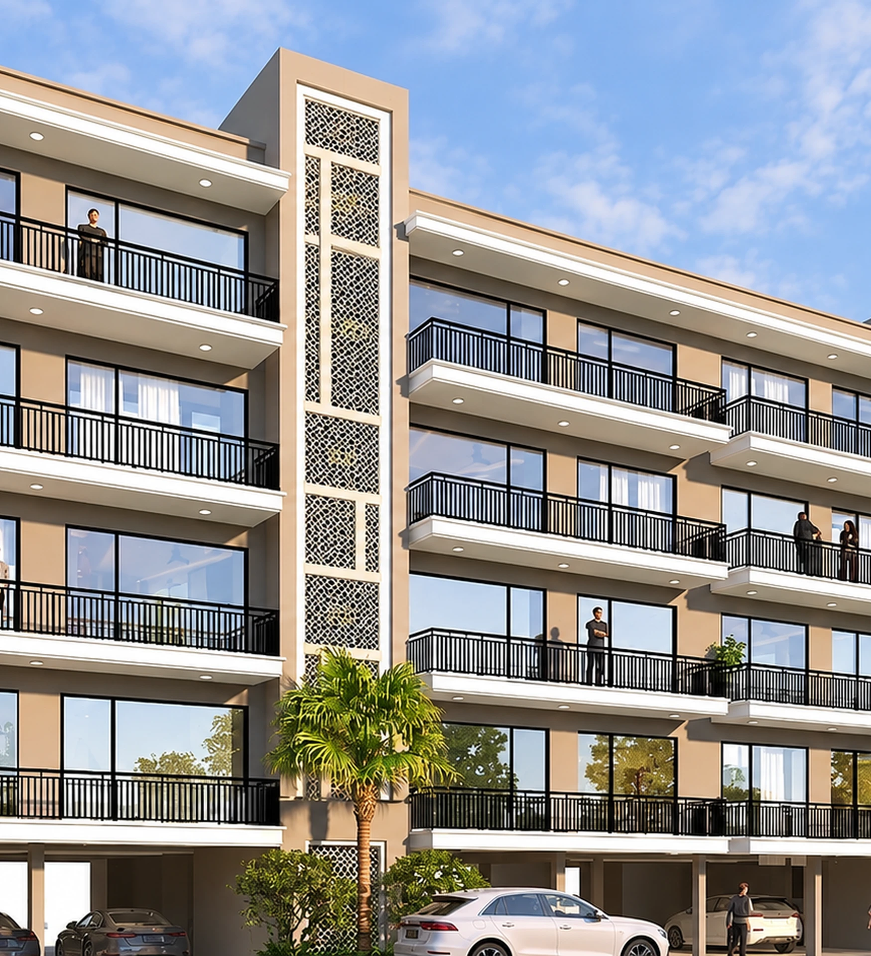 Low-rise Stilt + 4 facade at Noble Willasa in daylight