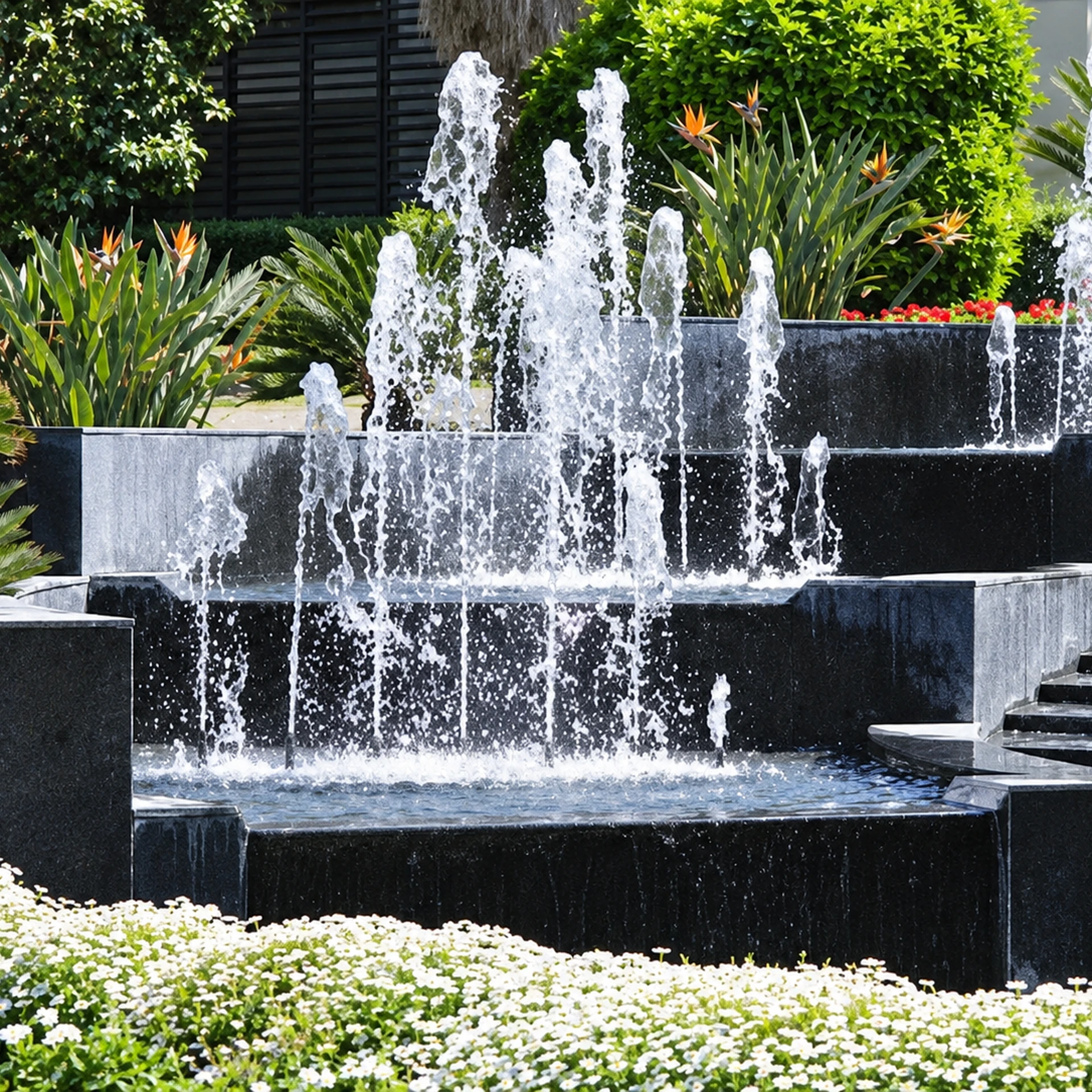 Water feature at Noble Willasa