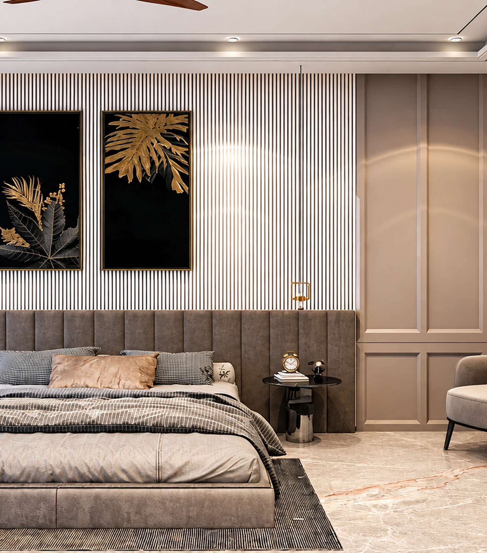 Master bedroom with wooden flooring at Noble Willasa