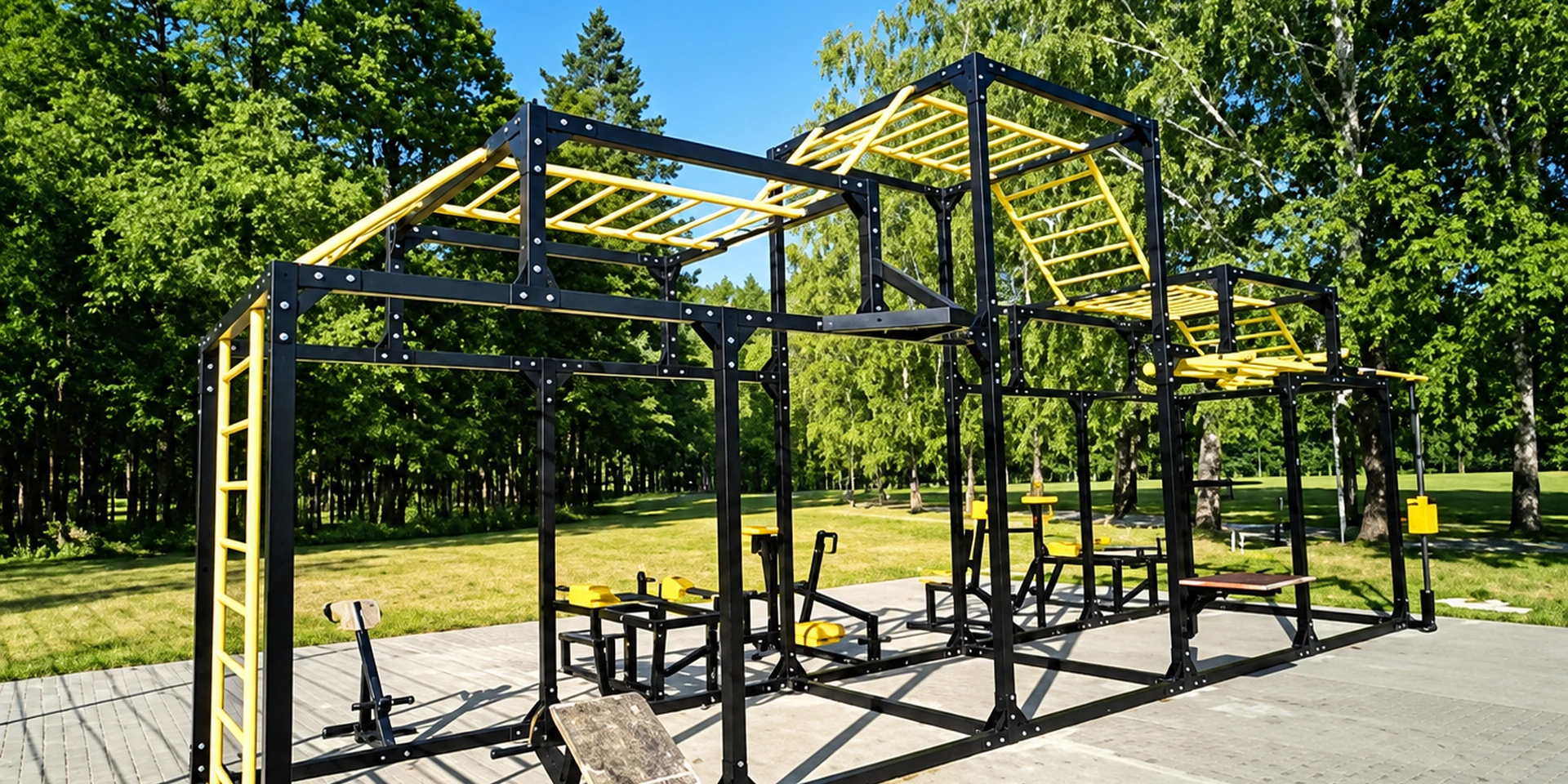 Open-air garden gym in the Noble Willasa community