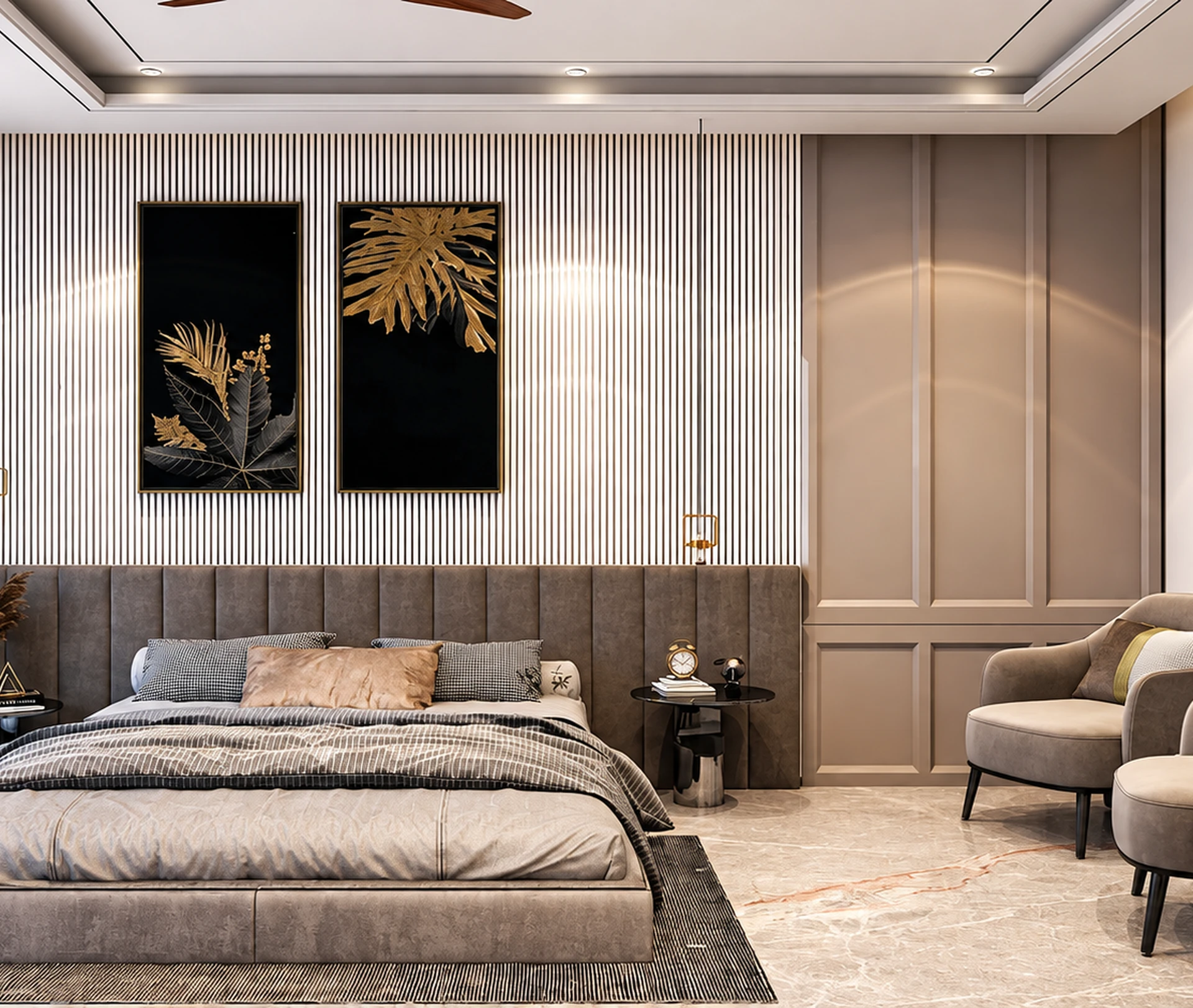 Master bedroom with wooden flooring at Noble Willasa